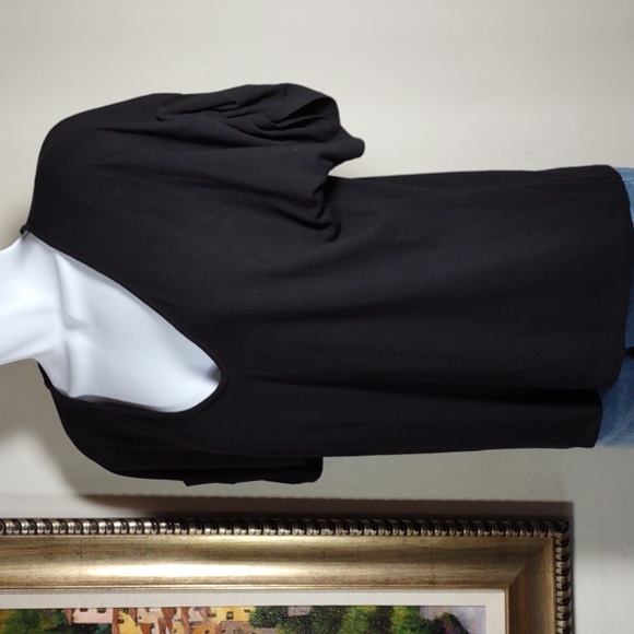 Passport V Neck Tee w/ Ruched Sleeves - Picture 3 of 7